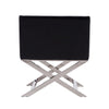 Hollywood Black and Polished Chrome Faux Leather Lounge Accent Chair MHC-AC050-BK