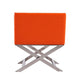 Hollywood Orange and Polished Chrome Faux Leather Lounge Accent Chair MHC-AC050-OR