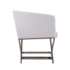 Hollywood White and Polished Chrome Faux Leather Lounge Accent Chair MHC-AC050-WH