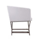 Hollywood White and Polished Chrome Faux Leather Lounge Accent Chair MHC-AC050-WH