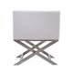 Hollywood White and Polished Chrome Faux Leather Lounge Accent Chair MHC-AC050-WH