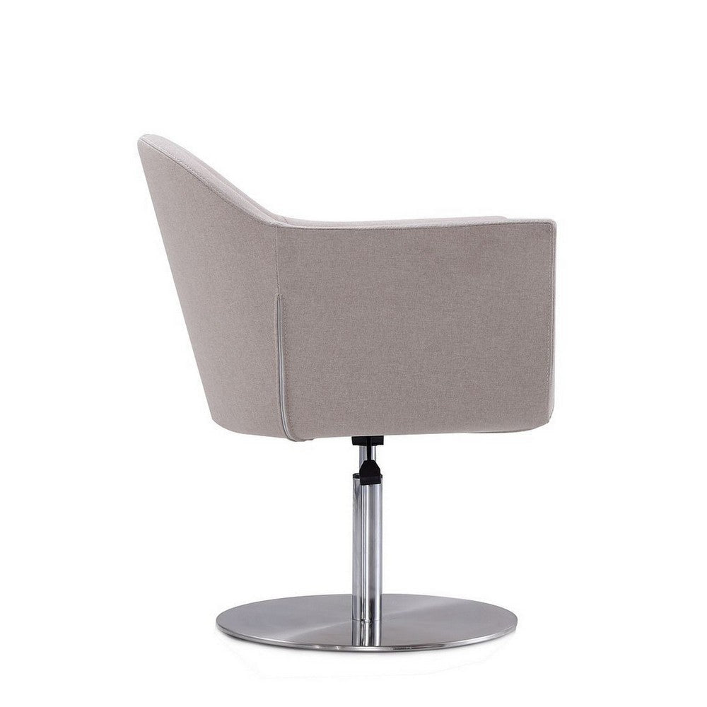 Voyager Barley and Brushed Metal Woven Swivel Adjustable Accent Chair MHC-AC051-BA