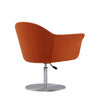 Voyager Orange and Brushed Metal Woven Swivel Adjustable Accent Chair MHC-AC051-OR