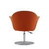 Voyager Orange and Brushed Metal Woven Swivel Adjustable Accent Chair MHC-AC051-OR