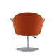 Voyager Orange and Brushed Metal Woven Swivel Adjustable Accent Chair MHC-AC051-OR