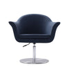 Voyager Smokey Blue and Brushed Metal Woven Swivel Adjustable Accent Chair MHC-AC051-SM