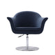 Voyager Smokey Blue and Brushed Metal Woven Swivel Adjustable Accent Chair MHC-AC051-SM