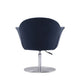 Voyager Smokey Blue and Brushed Metal Woven Swivel Adjustable Accent Chair MHC-AC051-SM