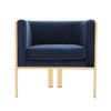 Paramount Royal Blue and Polished Brass Velvet Accent Armchair MHC-AC053-BL