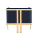 Paramount Royal Blue and Polished Brass Velvet Accent Armchair MHC-AC053-BL