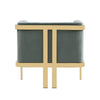 Paramount Warm Grey and Polished Brass Velvet Accent Armchair MHC-AC053-GY