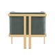 Paramount Warm Grey and Polished Brass Velvet Accent Armchair MHC-AC053-GY