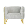 Vector Grey and Gold Velvet Accent Chair MHC-AC054-GY