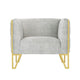 Vector Grey and Gold Velvet Accent Chair MHC-AC054-GY