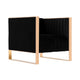 Trillium Black and Rose Gold Velvet Accent Chair