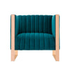 Trillium Teal and Rose Gold Velvet Accent Chair MHC-AC055-TL