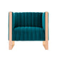 Trillium Teal and Rose Gold Velvet Accent Chair MHC-AC055-TL