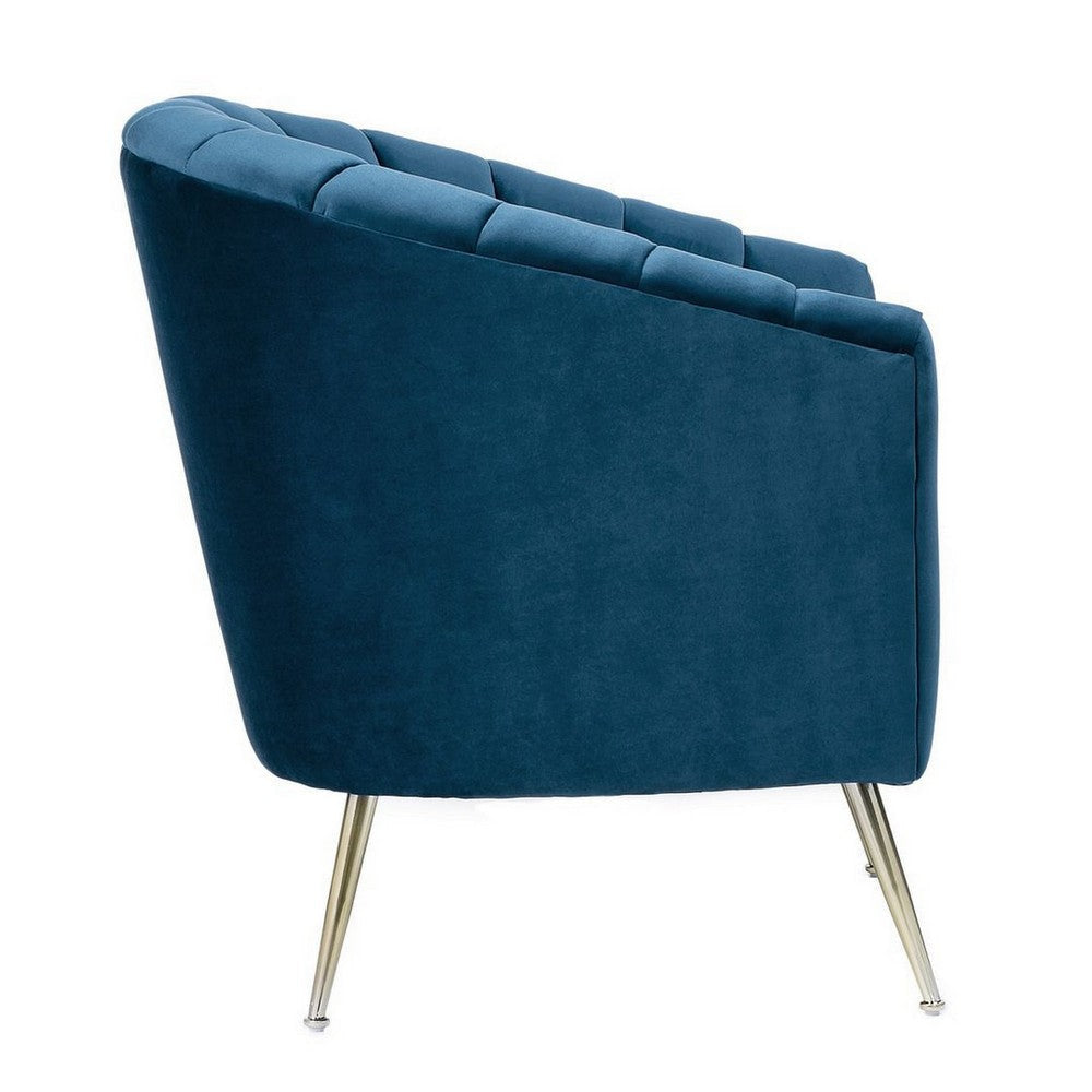 Rosemont Blue and Gold Velvet Accent Chair MHC-AC056-BL