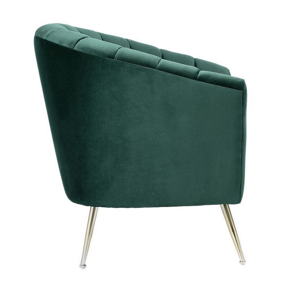 Rosemont Green and Gold Velvet Accent Chair MHC-AC056-GR