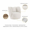 Contemporary Siri Linen Accent Chair with Pillows in Cream MHC-AC057-CR