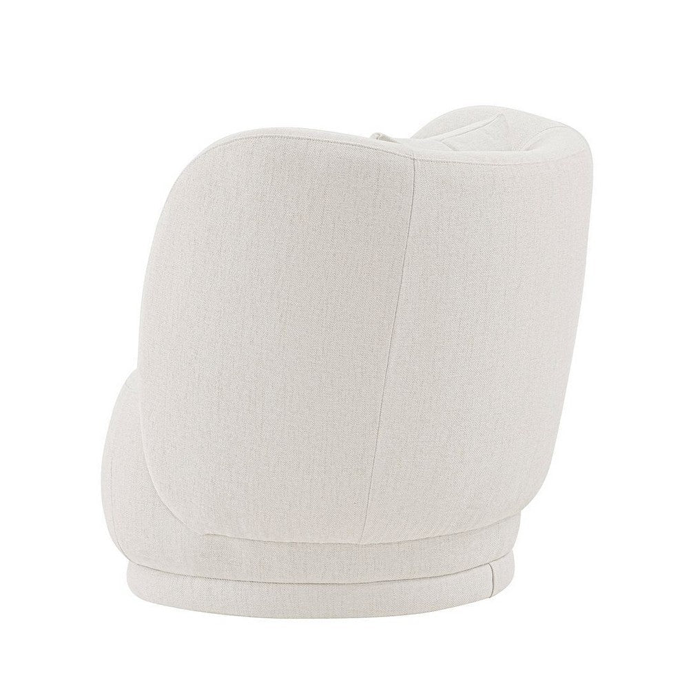 Contemporary Siri Linen Accent Chair with Pillows in Cream MHC-AC057-CR