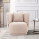 Contemporary Siri Linen Accent Chair with Pillows in Wheat MHC-AC057-WT