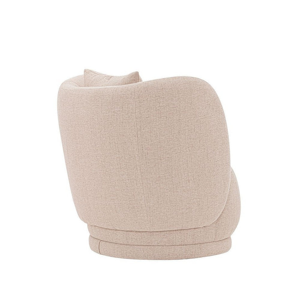 Contemporary Siri Linen Accent Chair with Pillows in Wheat MHC-AC057-WT