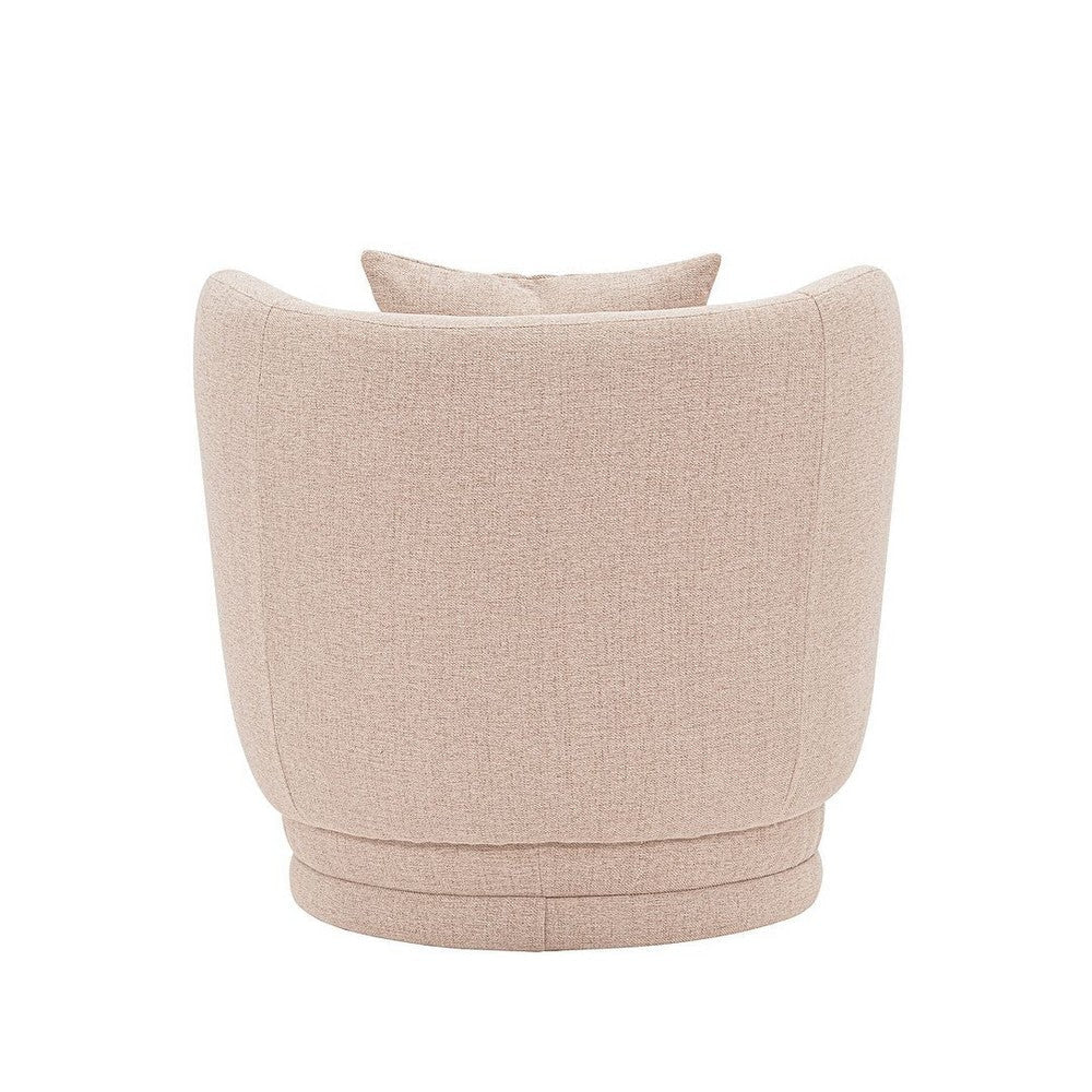 Contemporary Siri Linen Accent Chair with Pillows in Wheat MHC-AC057-WT