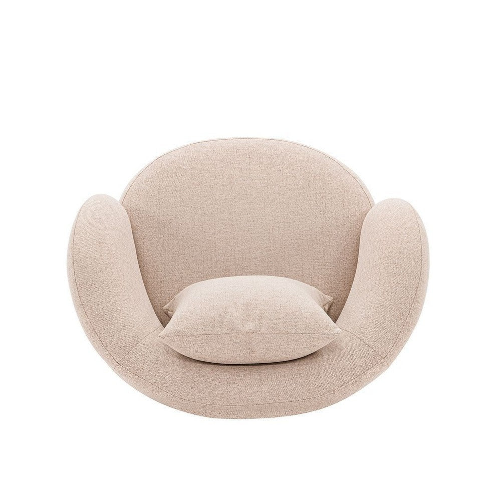 Contemporary Siri Linen Accent Chair with Pillows in Wheat MHC-AC057-WT