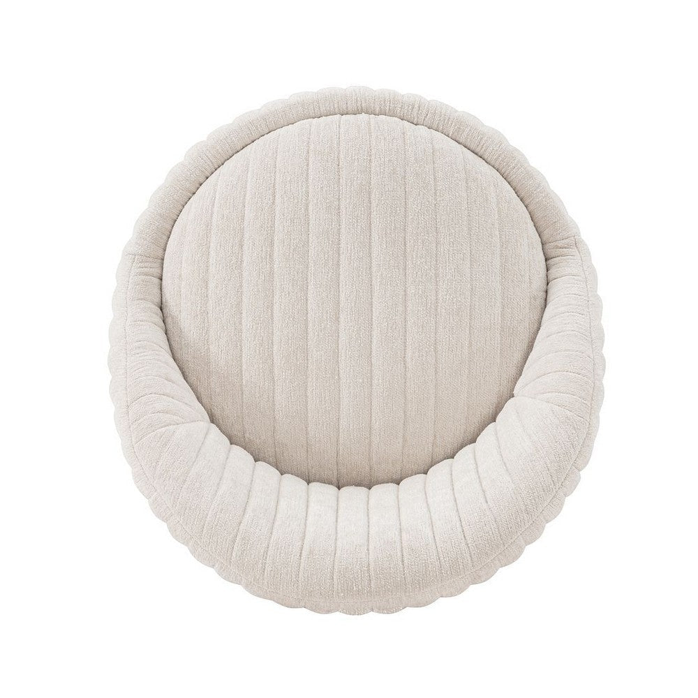 Modern Leela Swivel Boucle Accent Chair in Cream MHC-AC058-CR