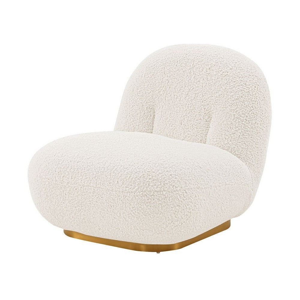 Modern Edina Boucle Accent Chair in White MHC-AC059-WH