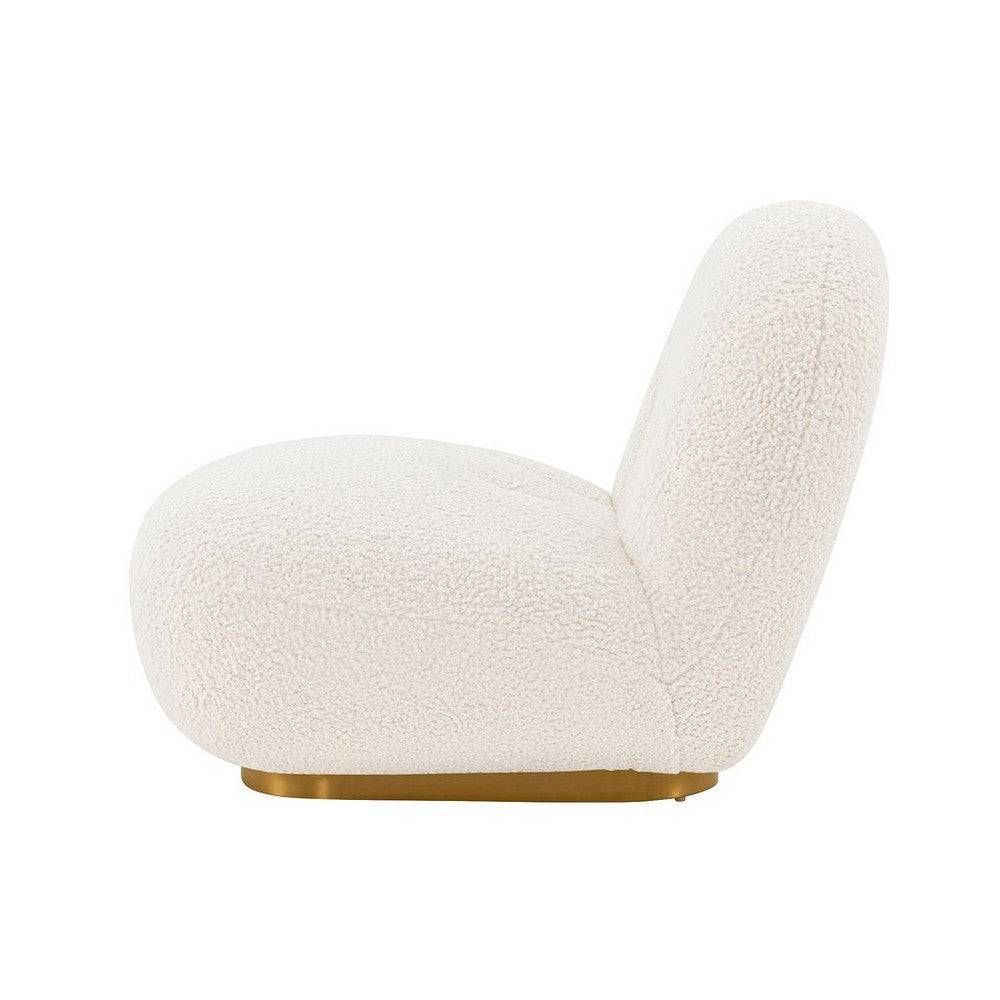 Modern Edina Boucle Accent Chair in White MHC-AC059-WH