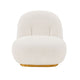Modern Edina Boucle Accent Chair in White