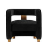 Modern Amirah Velvet  Accent Chair in Black