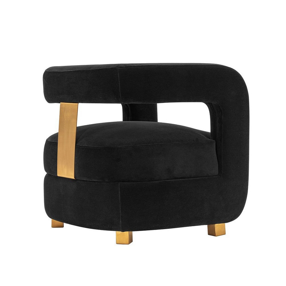Modern Amirah Velvet Accent Chair in Black MHC-AC060-BK