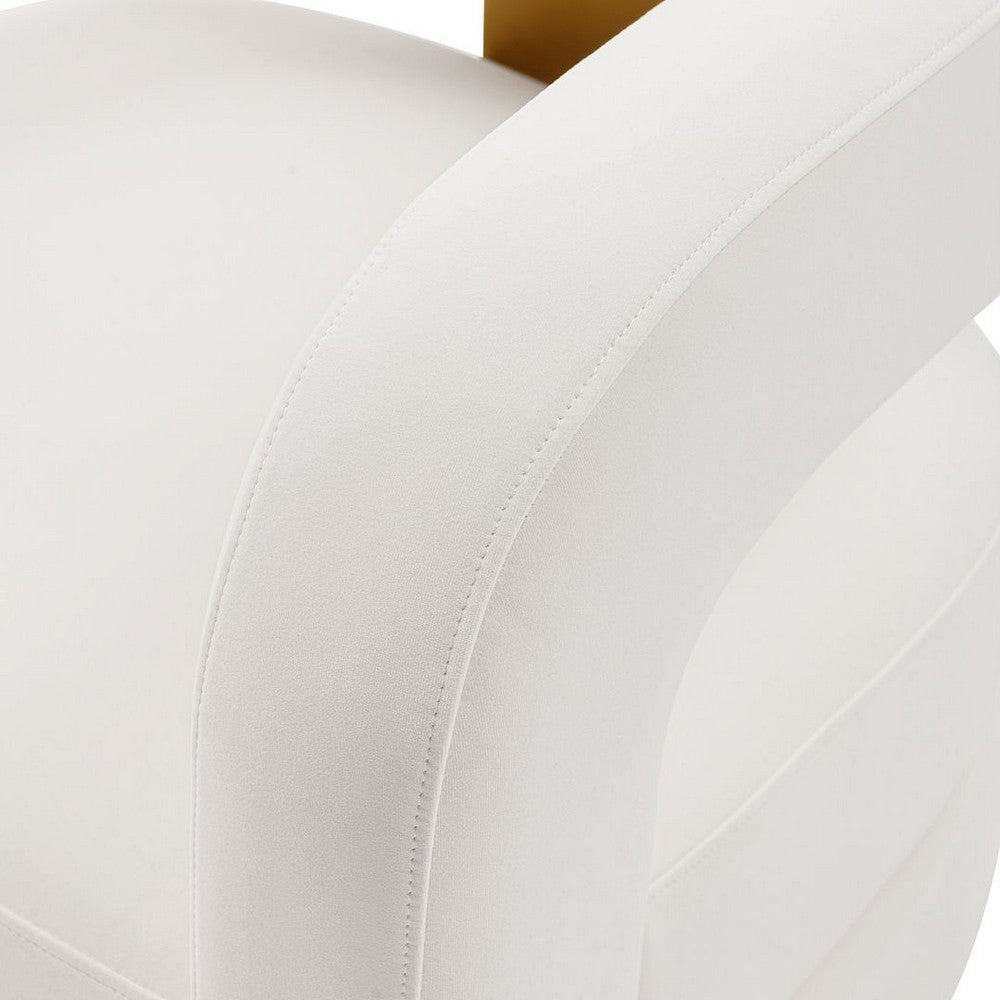 Modern Amirah Velvet Accent Chair in White MHC-AC060-WH