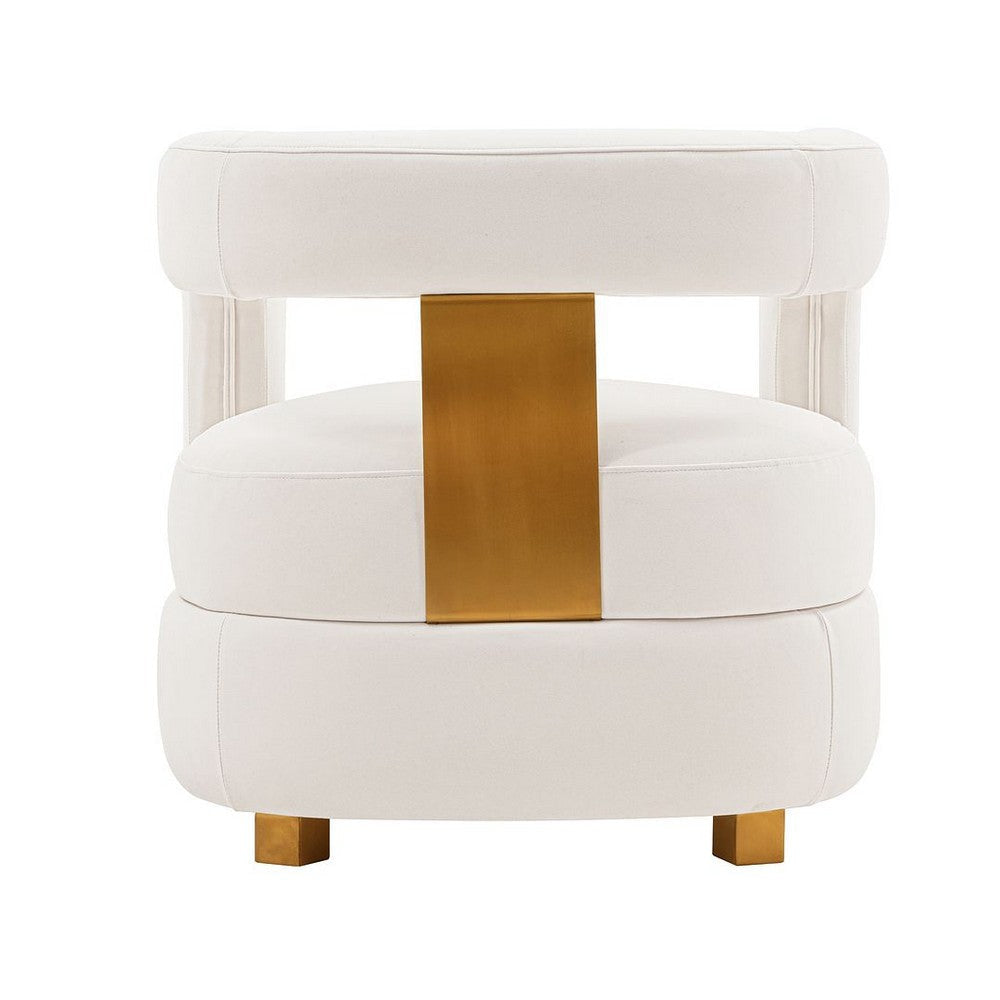 Modern Amirah Velvet Accent Chair in White MHC-AC060-WH