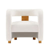 Modern Amirah Velvet  Accent Chair in White