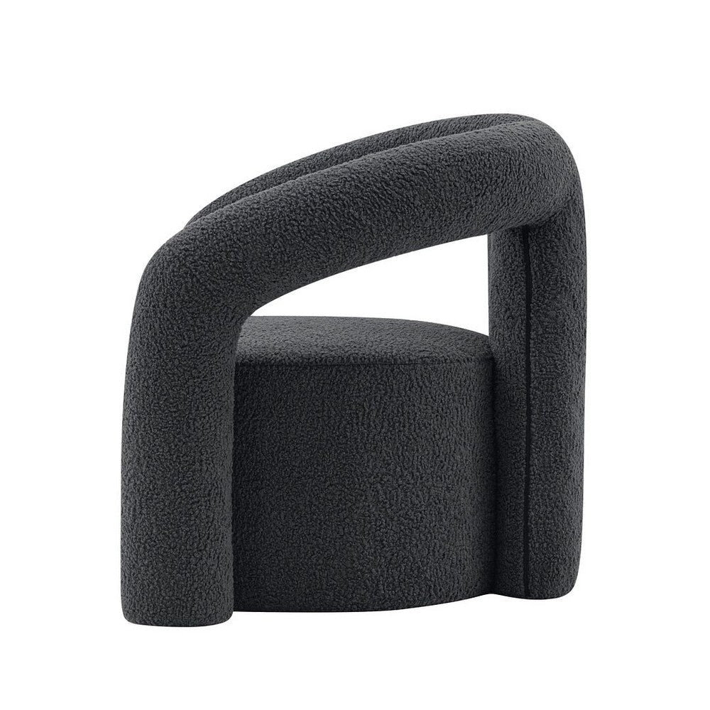 Modern Darian Boucle Accent Chair in Black MHC-AC061-BK