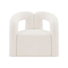 Modern Darian Boucle Accent Chair in Cream