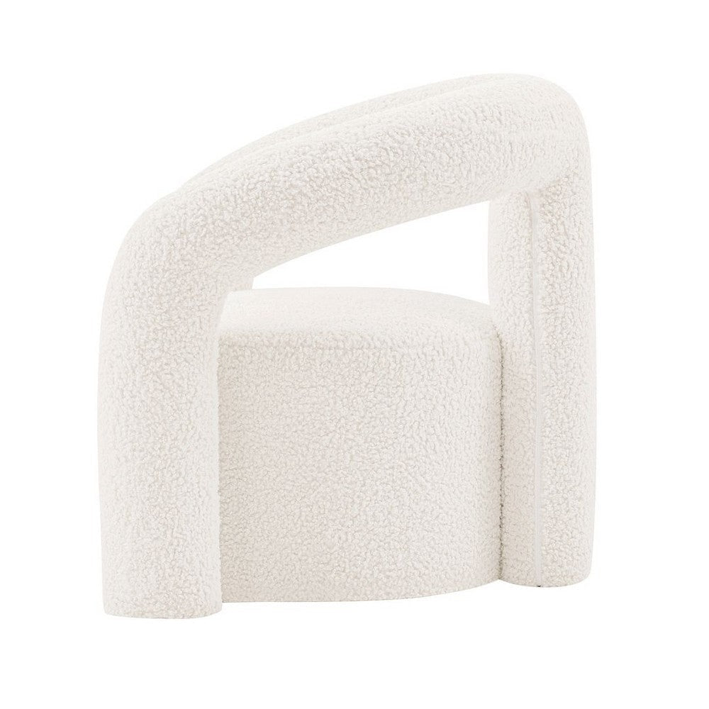 Modern Darian Boucle Accent Chair in Cream MHC-AC061-CR