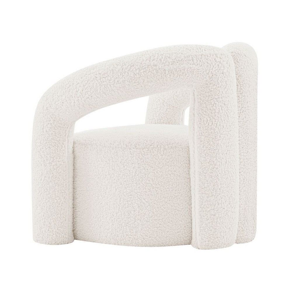 Modern Darian Boucle Accent Chair in Cream MHC-AC061-CR
