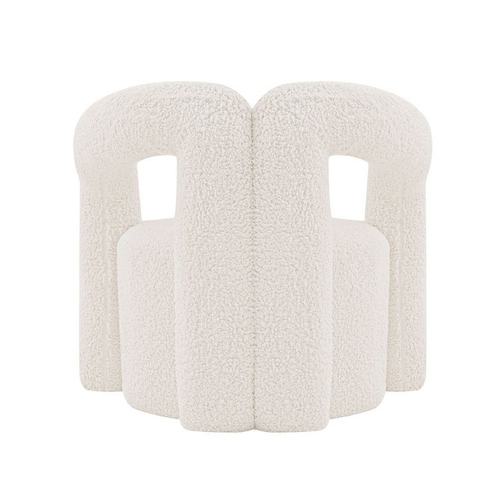 Modern Darian Boucle Accent Chair in Cream MHC-AC061-CR