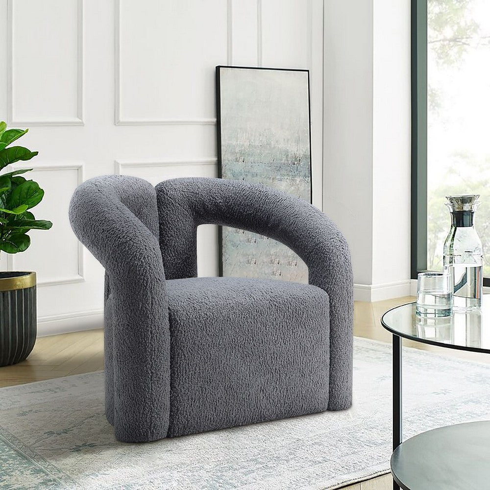 Modern Darian Boucle Accent Chair in Grey MHC-AC061-GY