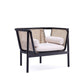 Versailles Accent Chair in Black Natural Cane and Cream MHC-ACCA01-CR