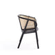 Versailles Armchair in Black and Natural Cane MHC-ACCA02-BK