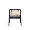 Versailles Armchair in Black and Natural Cane MHC-ACCA02-BK