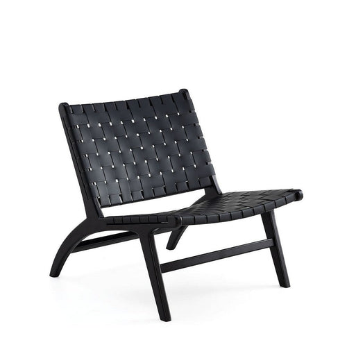 Maintenon Leatherette Accent Chair in Black