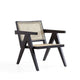 Hamlet Accent Chair in Black and Natural Cane