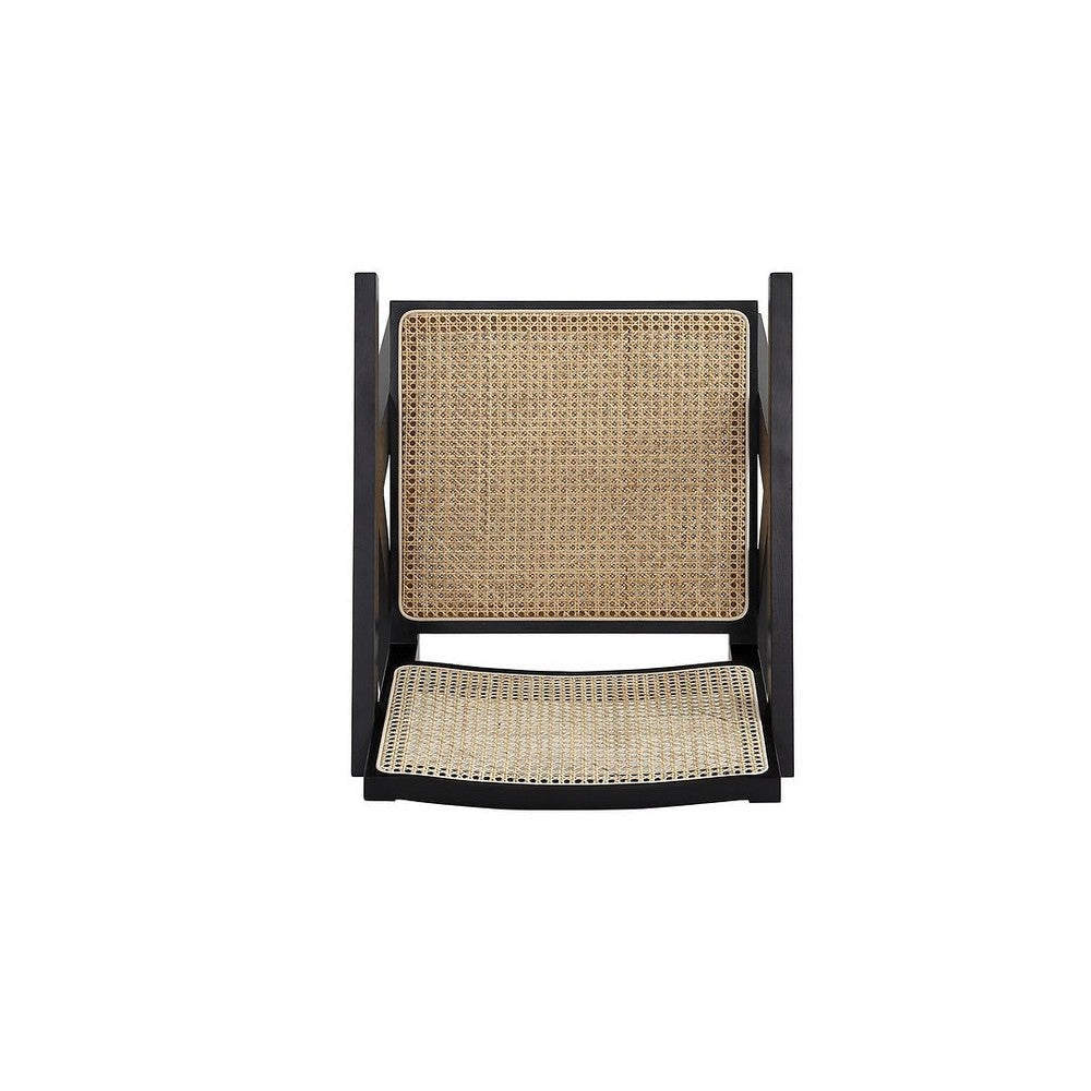 Hamlet Accent Chair in Black and Natural Cane MHC-ACCA04-BK